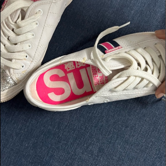 Superdry white sneakers with glitter panel - Picture 2 of 6